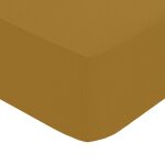 Drap - housse en percale de coton 160x200 cm - mordoré Drap - housse en percale de coton 160x200 cm - mordoré