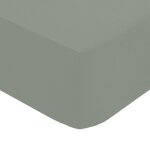 Drap - housse en percale de coton 160x200 cm - vert céladon Drap - housse en percale de coton 160x200 cm - vert céladon