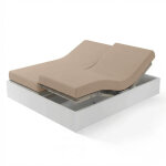 Drap - housse sommier articul� coton tertio ; - beige - ros�