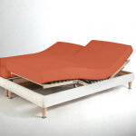 Drap - housse sommier articul� coton tertio ; - orange - tangerine