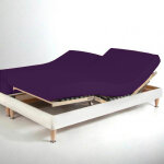 Drap - housse sommier articul� coton tertio ; - violet
