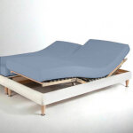 Drap - housse sommier articul� percale de coton tertio ; - bleu - ciel