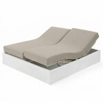 Drap - housse sommier articul� percale de coton tertio ; - gris perle
