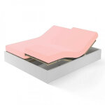 Drap - housse sommier articul� percale de coton tertio ; - rose - blossom