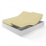 Drap - housse uni sp�cial sommier articul�s satin de coton tertio ; - beige - ecru