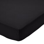 Drap housse grandes fleurs brod�es suzon noir