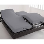 Drap - housse tête et pieds relevables en jersey gris Drap - housse tête et pieds relevables en jersey gris