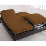 Drap - housse tête et pieds relevables en jersey marron Drap - housse tête et pieds relevables en jersey marron