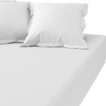 Drap housse uni grand bonnet satin de coton tertio ; - blanc