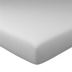 Drap - housse uni en lin grands bonnets 32 cm gris