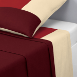 Drap plat en coton - trio - terracotta