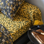 Drap plat en coton fleurs dr. japonaise multicolore