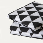 Drap plat en coton lorenz - noir / blanc Drap plat en coton lorenz - noir / blanc