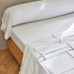 Drap plat coton nicolas blanc