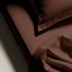 Drap plat coton tertio ; - marron - chocolat