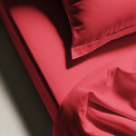 Drap plat coton tertio ; - rouge - carmin