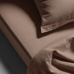 Drap plat coton tertio ; - taupe