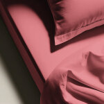 Drap plat coton tertio ; - vieux rose