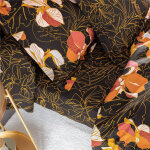 Drap plat gold iris noir