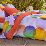 Drap plat imprim� disques - multicolore
