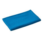 Drap plat lin lav� louxor bleu paon