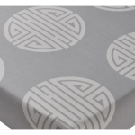 Drap plat motifs zen bambous et idéogrammes becquet - noir Drap plat motifs zen bambous et idéogrammes becquet - noir