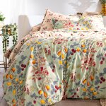 Drap plat en percale de coton croquer - multicolore