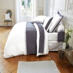Drap plat percale de coton mathilde - blanc