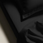 Drap plat percale de coton tertio ; - noir