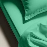 Drap plat polycoton tertio ; - vert eucalyptus