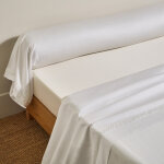 Drap plat en satin de coton heritage blanc
