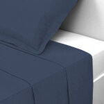 Drap plat gaze de coton tertio ; - bleu - indigo