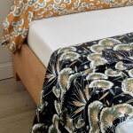 Drap plat satin florea ambre Drap plat satin florea ambre