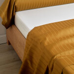 Drap plat satin jacquard divine ambre