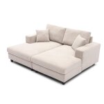 Duo de méridiennes fabien combinables en canapé profond velours côtelé crème Duo de méridiennes fabien combinables en canapé profond velours côtelé crème