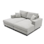 Duo de mridiennes fabien combinables en canap profond velours ctel gris clair