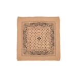 Echarpe bandana unisexe arizona / beige print black en cachemire beige dessin noir