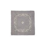 Echarpe bandana unisexe arizona / grey print ecopaper and black en cachemire gris dessin blanc et noir ...