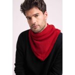 Echarpe carree franges unisexe irma en cachemire bordeau bordeaux