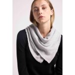 Echarpe carree franges unisexe irma en cachemire gris