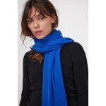 Echarpe etole unisexe en cachemire bleu flashy