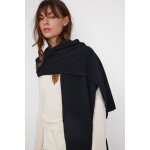 Echarpe etole unisexe en cachemire noir
