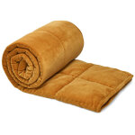 Edredon l�ger en coton velours valou - jaune