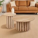 Ensemble de 2 tables basses annabel chne clair
