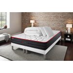Ensemble double sommier matelas boost ressorts ensaches et memoire de forme