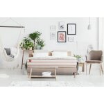 Ensemble le doux memoire de forme 3 zones de confort sommier kit beige