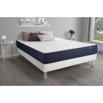 Ensemble matelas actimemo life memoire de forme 5 zones de confort sommier kit blanc