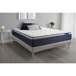 Ensemble matelas memoire de forme actimemo max maxi epaisseur 7 zones de confort sommier kit gris
