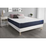 Ensemble matelas memoire de forme actimemo sleep 5 zones de confort sommier kit blanc