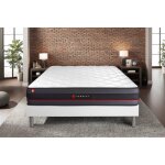 Ensemble matelas regen a memoire de forme sommier kit blanc
